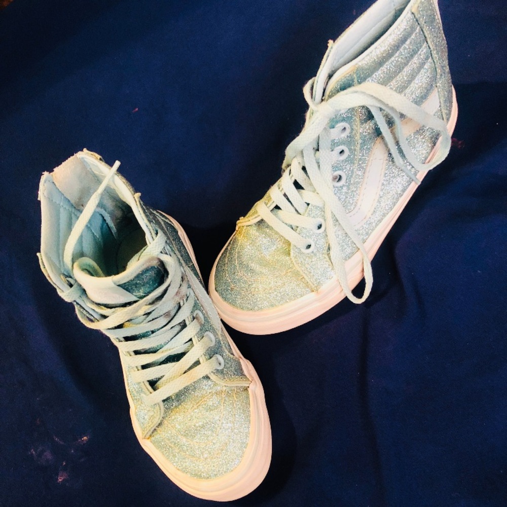 Kids silver high tops.